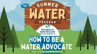 How to be a water advocate?