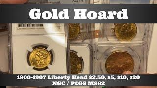 Gold Hoard - 1900-1907 $2.50, $5, $10, $20 Liberty Head Gold Coins - NGC / PCGS MS62