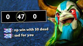 How He Win Dota with 47 Deaths!