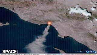 Palisades fire rages in Southern California in stunning satellite time-lapse