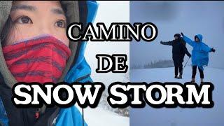 Day 24 Snow Storm Alert on Camino..Spain?! 눈폭풍 경보를 뚫고 걷는 산티아고 순례길 (스페인 맞냐며..) / Camino de Ssung