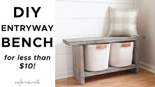 Easy DIY Entryway Bench for less than $10