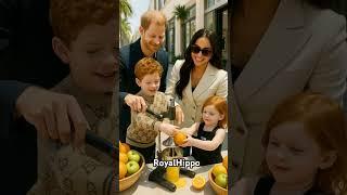 Prince Harry and kids making orange juice #orangejuice #juice #fruit #cute #fun #happy #love