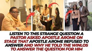 APOSTLE AROME REFUSED TO ANSWER THIS PASTOR'S QUESTION & HE TOLD THE WINLOS TO ANSWER IT FOR HIM