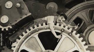 Charlie Chaplin Swallowed by a Factory Machine - Modern Times (1936)