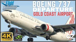 [4K HD] Boeing 737 Departing Gold Coast | Microsoft Flight Simulator First Person Experience