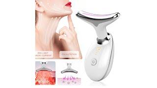 Thermal Neck Lifting and Tighten Massager Electric Microcurrent Wrinkle Face Beauty Device for Woman