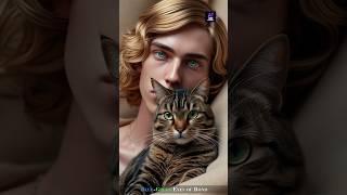 Mesmerizing Portrait: Blue-Green Eyes of Bond Between Human and Cat #ShortVideo