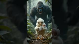 Chick save baby from goorela #funny