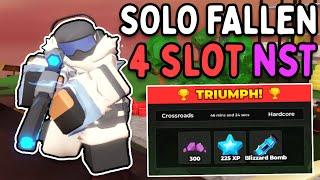 SOLO FALLEN TRIUMPH WITH 4 TOWERS SLOTS AND NO SPECIAL TOWERS | Tower Defense Simulator