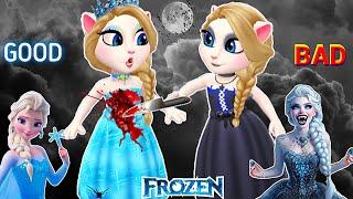 My talking anglea 2 || Good Elsa vs Bad Elsa || Frozen || Good vs Bad || Cosplay