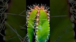 Glowing Senita cactus tip late at night #cactusjeff
