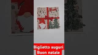 biglietto auguri di buon natale fammi sapere se ti piace e seguimi#bigliettoauguri #buonnatale#diy