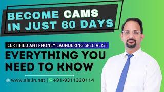 Become CAMS in just 60 days #CAMS #ACAMS #antimoneylaundering #AML