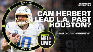 Chargers vs. Texans Wild Card Preview & Predictions  | NFL Live