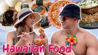  Local & Native Hawaiian Food! laulau, musubi, loco moco... | YB vs. FOOD