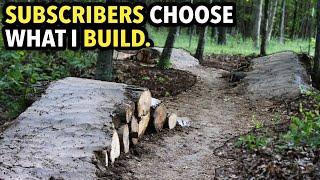 Building a MTB Dirt Flow Trail where YOU decide the Features!! // Part 1: Shaping Rollers