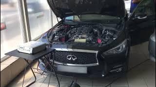 Infinity Q50 чип-тюнинг,  stage1 отключение катализатора