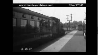 Castle Railway Station, Northampton, 1930's.  Archive film 97045