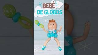  ¡Haz un ENCANTADOR BEBÉ de GLOBOS!  Decoración FÁCIL para tu BABY SHOWER #globos #diy #balloon