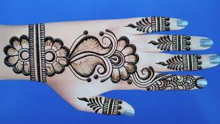 महाशिवरात्रि स्पेशल मेहंदी | Mehndi design back side simple| Back hand mehndi designs| Easy mehandi