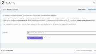 Eigene Domain für Short Links in TraceFunnels