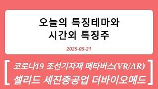 2025-05-21 시간외특징주와 특징테마 : 조선기자재, 코로나19, 우주항공