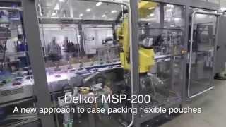 Robotic Pick and Place Case Packing System - Delkor MSP-200 Case Packer