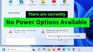 There are Currently No Power Options Available | How to FiX | Two Methods