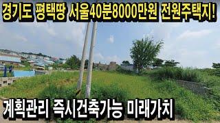 경기도땅평택땅서울40분 8000만원 전원주택지 계획관리 즉시건축가능 미래가치 투자수익가능 귀농귀촌 나만의텃밭 과일채소 주말농장힐링 농촌체류형쉼터 편안한전원생활 경매땅공매땅