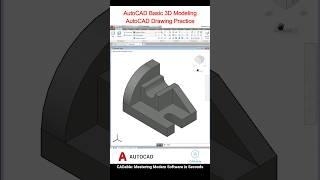 AutoCAD Basic 3D Modeling - AutoCAD Drawing Practice #AutoCADDrawingPractice #CADable #autocad3d