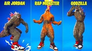 NEW Godzilla Skin In Air Jordan Doing New & Funny Emotes