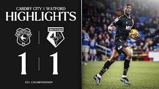 LATE BAYO EQUALISER ‍⬛ | Cardiff City 1-1 Watford | Short Highlights