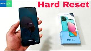 Tecno Pop 7 Pro Hard Reset | Tacno (BF7h) Pattern Lock Remove Without Pc