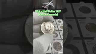 USA - Half Dollar 1967 (John F. Kennedy) #historia #coin #historicalcoins #coins #numismatica