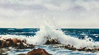 How To Paint Waves in Watercolour - BEGINNERS