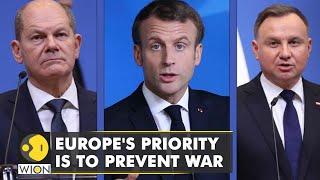 Ukraine Crisis: Leaders of Germany, France, Poland meet to prevent war in Europe | WION In Ukraine