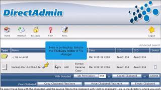 How to backup your website in DirectAdmin