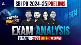 SBI PO Analysis 2024-25 | SBI PO Shift 1 Analysis | SBI PO Prelims Exam Analysis 2025