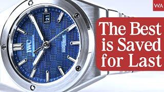 IWC Schaffhausen INGENIEUR. Blue Dial, Adjustable Folding-Clasp... The Best is Saved for Last.