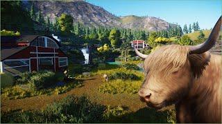  Realistic Highland cattle habitat | BjørgvinFjord Zoo | Planet Zoo | speedbuild 