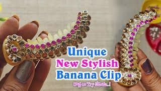 New Unique Banana Clip Making | Hair Style | Hair Clip | Bangles | Crafts | Vijaya Vlogs