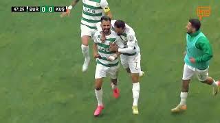 Bursaspor - Kuşadasıspor | İlhan Depe 48' Bursaspor'u 1-0 öne geçirdi