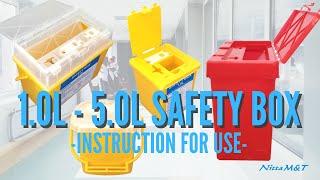 [PREVENT SHARPS INJURY] SAFETY BOX 1.0L - 5.0L (Sharps container) Instruction for use