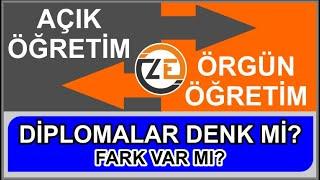 Açık Öğretim - Örgün Öğretim Diplomaları Denk mi? Fark Var mı? Anadolu Aöf