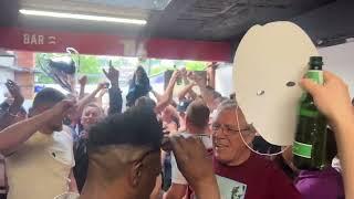 Aston Villa Fans Sing Champions League Ole Ole In the Concourse At Crystal Palace