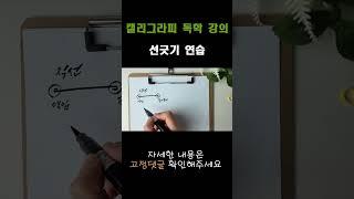 캘리그라피 혼자서도 할 수 있습니다 (선긋기 기초강의)