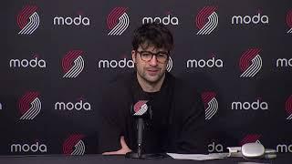 Deni Avdija Postgame Interview | Portland Trail Blazers 115, Sacramento Kings 106