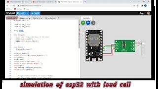 simulation of esp32 with weight scale sensor | simulation of esp32 with hx711 weight sensor in wokwi