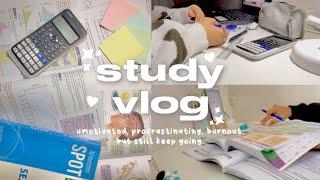 study vlog (spm)  unmotivated, burnout, procrastinating but still keep going.